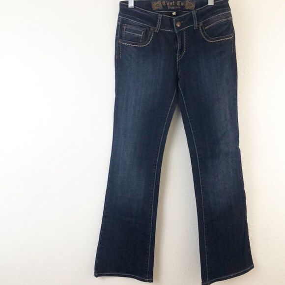 C'est Toi Premium dark  Wash jeans size 9 - Picture 1 of 5